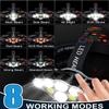 Rechargeable Headlamp, 8 LED Bright Headlamp with Red Light, IPX4 Waterproof USB Headlight, Head Lamp, 8 Modes for Outdoor Running Hunting Hiking Camping Gear view 2