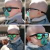 COASION 2 Pack Bendable Flexible Polarized Newborn Baby Sunglasses with Strap for Infant Boys Girls Age 0-12 Months (Matte Black/Gray+Brown/Orange Mirror) view 3