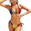 TAIZIYEAH Women Two Piece Swimsuit Romanian Flag Sexy Push Up Bikini Swimming Costume Bikini Set XL view 1