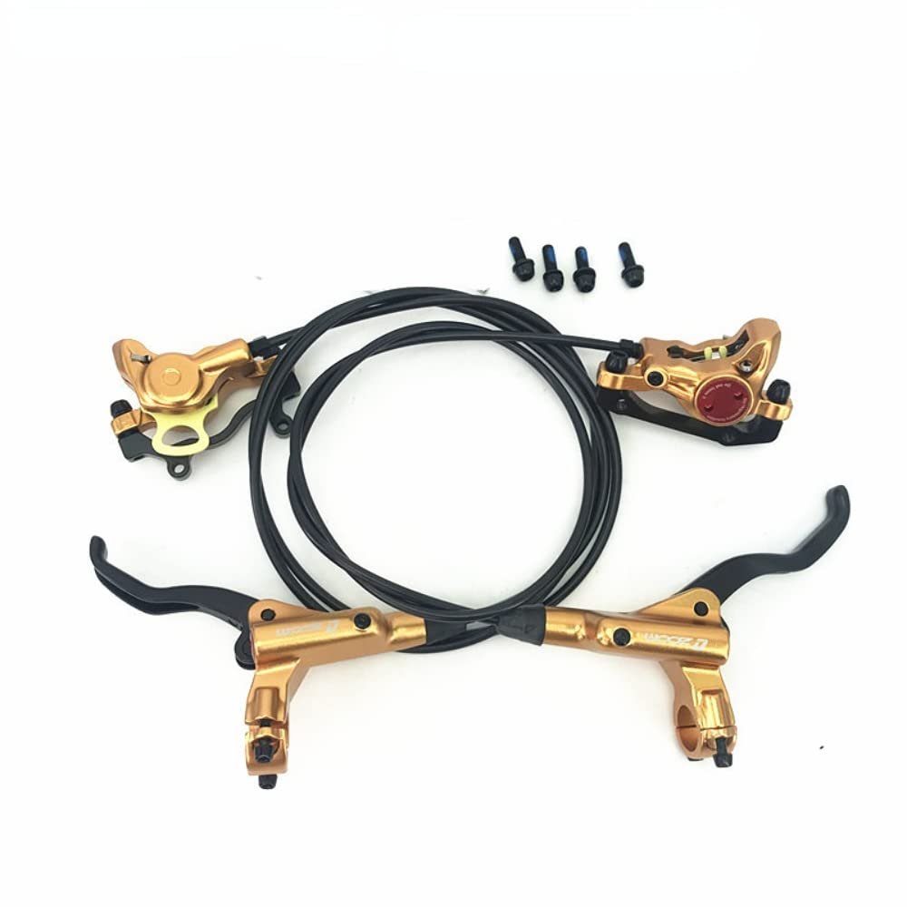 Zoom HB-875 Oil Brake Bicycle Disc Brake Set Mountain Bike Accessories Hydraulic Brake Bicycle CalipersFront & Rear 800mm/1400mm  (Golden)