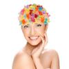 Homoyoyo 1pc Floral Swim Cap for Women Comfortable and Breathable Swim Hat for Hair and Ears for Swimming at Beach Pool Mixed Colors view 1