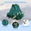 Green Fishing Gill Nets, Hand Made Beach Seine Drag Nets Fishing Equipment Trammel Net with Floats for Seining Minnows and Shiners (6.5x33ft) view 2