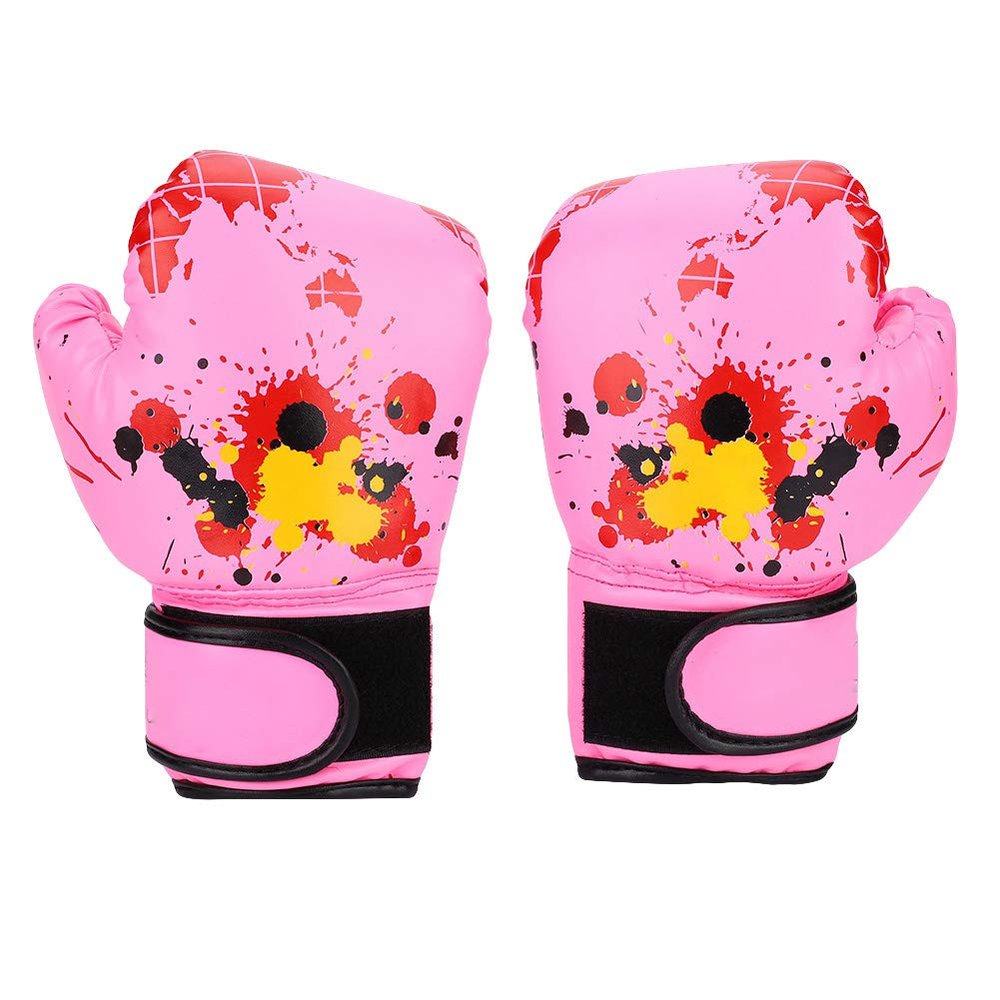 Tomotato Kids Boxing Gloves Baby Girls Boys Children Punching Gloves Boxing Gloves Punch Training Kids Fight Mitts for Age 6-15 Years(Pink)