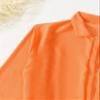 SHENHE Women's Sheer Button Up Long Sleeve Beach Kimono Cover Up Shirt Sun Dresses Orange XS view 4
