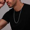 Monily Chain Necklace for Men 3mm Stainless Steel Rope Chain Twist Chain for Women Men's Jewelry 34 Inches view 2
