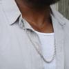 Monily Chain Necklace for Men 3mm Stainless Steel Rope Chain Twist Chain for Women Men's Jewelry 34 Inches view 3