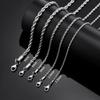 Monily Chain Necklace for Men 3mm Stainless Steel Rope Chain Twist Chain for Women Men's Jewelry 34 Inches view 4