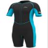 Hevto Kids Wetsuit Shorty for Boys Girls Youth Child Size 8 Year 2mm Neoprene Front Zip Wet Suit in Cold Water Thermal for Swimming Surfing (K1S-Blue, 8) view 1