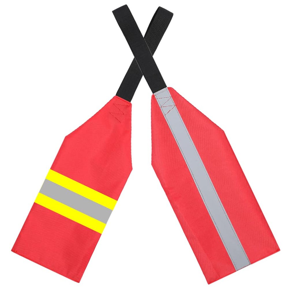 BESPORTBLE 2pcs Kayak Safety Flags Reflective Strips for High Visibility Lightweight Towing Flags for Kayak and Canoe Easy to Attach Emergency Signal for Enhanced Boating Safety