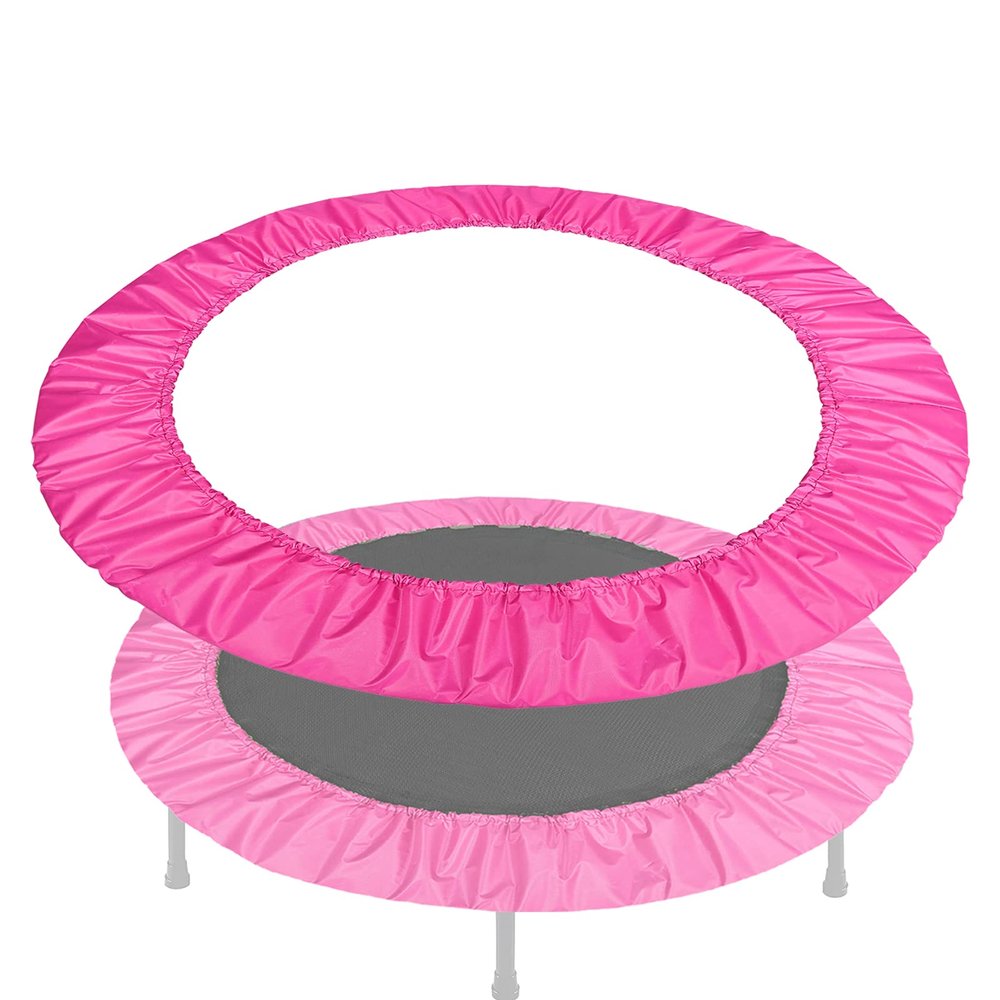 Mini Trampoline Mat Replacement for Adults Fitness, Exercise Trampoline Spring Cover, 800D 3 Layer Oxford Cloth Trampoline Padding Replacement, Shock Absorbent &Tear-Resistant ,Pink,96cm 38inch