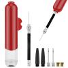 BROTOU Ball Pump, Dual Action Inflate Air Pump with 3 Needles and 2 Nozzles for Soccer Ball, Basketball, Volleyball, Balloons, Bikes view 4
