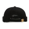 Altsuceser Brimless Hats for Men Womens Vintage Docker Beanie Caps Harbour Hat Skullcap Black view 2