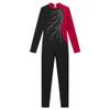 Linjinx Kids Girls One Piece Shiny Long Sleeve Gymnastics Leotard Unitard Jumpsuit Full Body Skating Romper Bodysuit Burgundy A 16 Years view 3