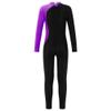 Linjinx Kids Girls One Piece Shiny Long Sleeve Gymnastics Leotard Unitard Jumpsuit Full Body Skating Romper Bodysuit Purple A 16 Years view 2