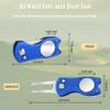 Mile High Life 4 Pieces Golf Divot Repair Tool w Magnetic Golf Ball Marker | All Metal Foldable Divot Tool w Pop-up Button | Golf Club Holder | Golf Accessories for Men (2 Black,2 Blue) view 4