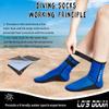 Lo's Douia Neoprene Socks 3mm Diving Socks Wetsuit Socks Thermal Anti-Slip Water Booties for Water Sports (Blue, M) view 3