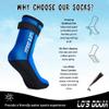 Lo's Douia Neoprene Socks 3mm Diving Socks Wetsuit Socks Thermal Anti-Slip Water Booties for Water Sports (Blue, M) view 4