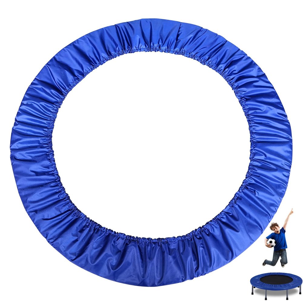 Mini Trampoline Spring Cover for Adults Fitness, Exercise Trampoline Mat Replacement for Adults, 800D 3 Layer Thickened Tear-Resistant Oxford Cloth Trampoline Parts Replacement Pad,Blue,114cm 45inch