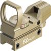 EZshoot Red Green Dot Gun Sight Scope Reflex Sight with 4 Adjustable Reticles Holographic Optic Khaki with 20mm Rail Mount view 1