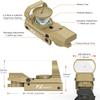 EZshoot Red Green Dot Gun Sight Scope Reflex Sight with 4 Adjustable Reticles Holographic Optic Khaki with 20mm Rail Mount view 4