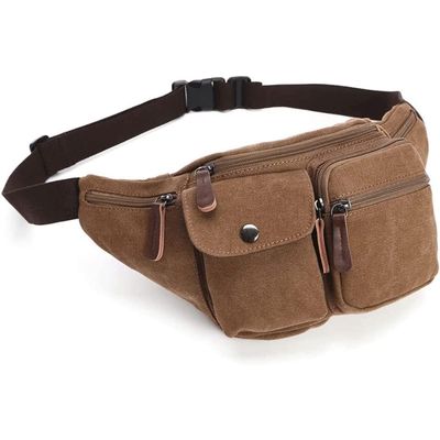RMENST Fanny Packs for Women Men, Waist Pack with Adjustable Strap, Canvas Waist Pack for Outdoors/Traveling/Running/Hiking/Cycling (Color : C, Size : 19cm*7cm*16cm)