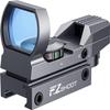 EZshoot Red Green Dot Gun Sight Scope Reflex Sight, 4 Adjustable Reticles Holographic Optic Grey with 20mm Rail Mount view 1