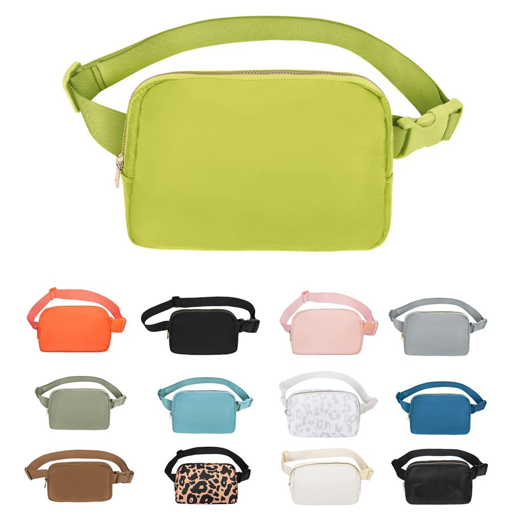 VOROLO Fanny Pack For Women And Men Crossbody Bag Belt Bag with Adjustable Strap Graduation Gifts Grass Green