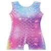 EQSJIU Kids Gymnastics Leotards for Girls Mermaid Sleeveless Unitard Biketard with Shorts Toddler Leotard 3-4t 3t 4t Little Kids Dance Suits view 1