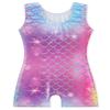EQSJIU Kids Gymnastics Leotards for Girls Mermaid Sleeveless Unitard Biketard with Shorts Toddler Leotard 3-4t 3t 4t Little Kids Dance Suits view 2