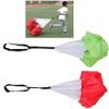2 Pack 43 Inch Kids Junior Drag Chute Running Speed Power Training Parachute (Red + Green) view 3