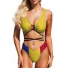 TAIZIYEAH Bikini Sets for Women Romanian Flag Bikini Swimming Costume Sexy Push Up Two Piece Triangle Bikini Swimsuits 2XL view 1