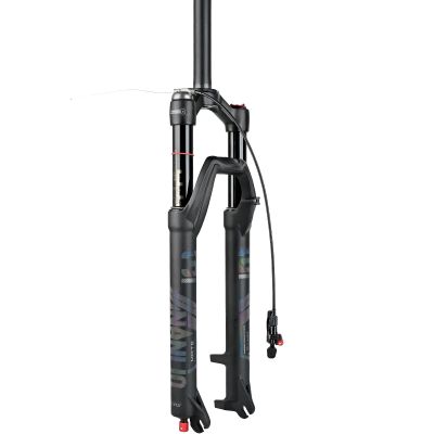NANLIO Bicycle Suspension 26/27.5/29 inch Air Fork Rebound Adjustment MTB Straight RL/LO Mountain Fork for Bike QR 100x9MM (MATE-26Straight-remote)