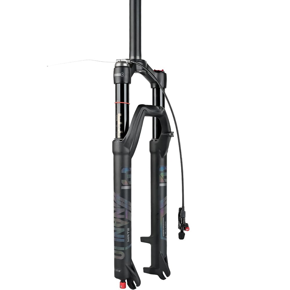 NANLIO Bicycle Suspension 26/27.5/29 inch Air Fork Rebound Adjustment MTB Straight RL/LO Mountain Fork for Bike QR 100x9MM (MATE-26Straight-remote)