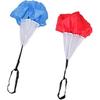 2 Pack 43 Inch Kids Junior Drag Chute Running Speed Power Training Parachute (Red + Blue) view 1