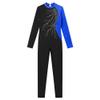 Linjinx Kids Girls One Piece Shiny Long Sleeve Gymnastics Leotard Unitard Jumpsuit Full Body Skating Romper Bodysuit Blue A 16 Years view 3