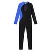 Linjinx Kids Girls One Piece Shiny Long Sleeve Gymnastics Leotard Unitard Jumpsuit Full Body Skating Romper Bodysuit Blue A 16 Years view 4