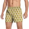 Aflyko Mardi Gras Novelty Boxer Shorts Fleur De Lis Cute Gold Relaxed Fit Boxers Loose Fat Tuesday Men's Underwear, M