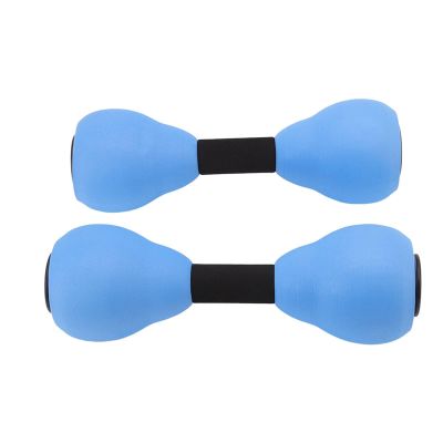 2 Pieces Water Dumbbells, Aquatic Exercise Dumbbells Pool Fitness Water Aerobic Exercise Foam Pool Resistance Sports Eva Foam Dumbbell Set Water Weights for Pool Exercise Set, Blue