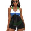 TAIZIYEAH Bikini Sets for Women Sierra Leone Flag Split Skirt Suit Sexy Push Up Two Piece Triangle Bikini Swimsuits M view 1