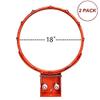 THUNDERBAY Reinforced Heavy Duty Breakaway Wall Mounted Basketball Rim,18 inch Double Spring Flex Rim Goal Replacement for Indoor Outdoor Walls(2 Pack) view 4