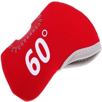 Golf Iron Head Cover Club Heads Protector Wedge Headcovers with Clear Window for Left or Right Handed Clubs 1pcs (60 Degree Red)