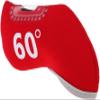 Golf Iron Head Cover Club Heads Protector Wedge Headcovers with Clear Window for Left or Right Handed Clubs 1pcs (60 Degree Red) view 2