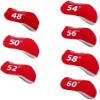 Golf Iron Head Cover Club Heads Protector Wedge Headcovers with Clear Window for Left or Right Handed Clubs 1pcs (60 Degree Red) view 3