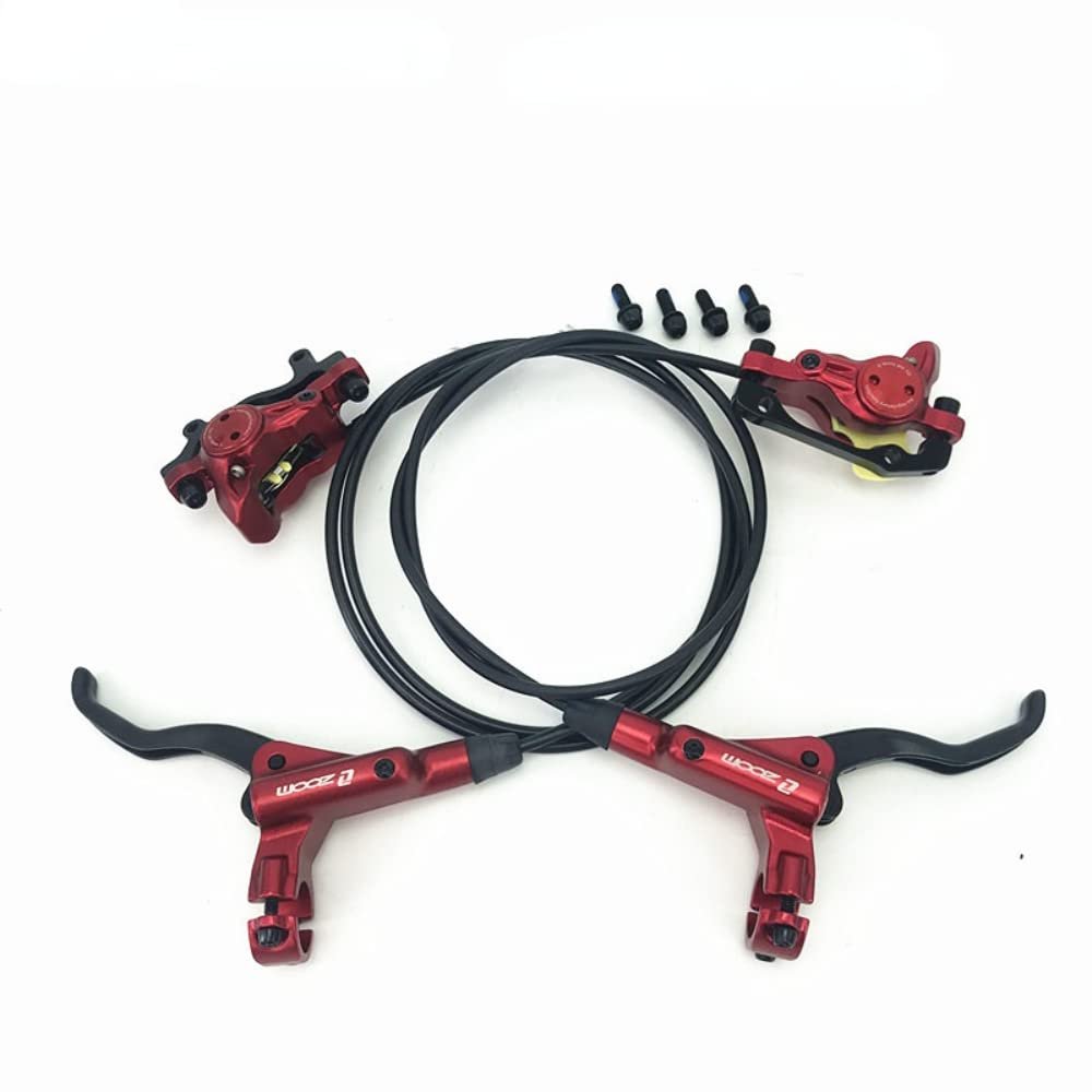 Zoom HB-875 Oil Brake Bicycle Disc Brake Set Mountain Bike Accessories Hydraulic Brake Bicycle CalipersFront & Rear 800mm/1400mm  (Red)