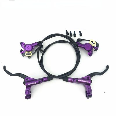 Zoom HB-875 Oil Brake Bicycle Disc Brake Set Mountain Bike Accessories Hydraulic Brake Bicycle CalipersFront & Rear 800mm/1400mm  (Purple)