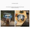 Camping Pot 304 Stainless Steel Portable Camping Kettle with Foldable Handle for Picnic Hiking 1L view 2