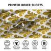 Aflyko Mardi Gras Novelty Boxer Shorts Fleur De Lis Cute Gold Relaxed Fit Boxers Buttoned Fly Fat Tuesday Men's Underwear, XL view 3