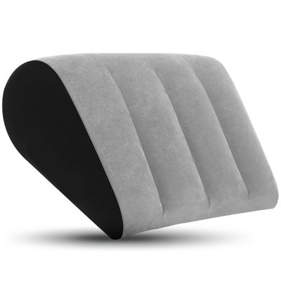 Prosixtoy Portable Wedge Pillow Inflatable Cushion - Body Positioners Lightweight Wedge Pillow for Sleeping, Leg Elevation, Use in Bed, Travel, Camping, Fast Inflating Deflation(Gray) (SE903-var)