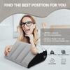 Prosixtoy Portable Wedge Pillow Inflatable Cushion - Body Positioners Lightweight Wedge Pillow for Sleeping, Leg Elevation, Use in Bed, Travel, Camping, Fast Inflating Deflation(Gray) (SE903-var) view 2