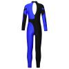 Linjinx Kids Girls Long Sleeve Rhinestone Gymnastics Leotard Unitard Full Body One Piece Figure Ice Skating Jumpsuit Bodysuit Navy Blue B 16 Years view 2